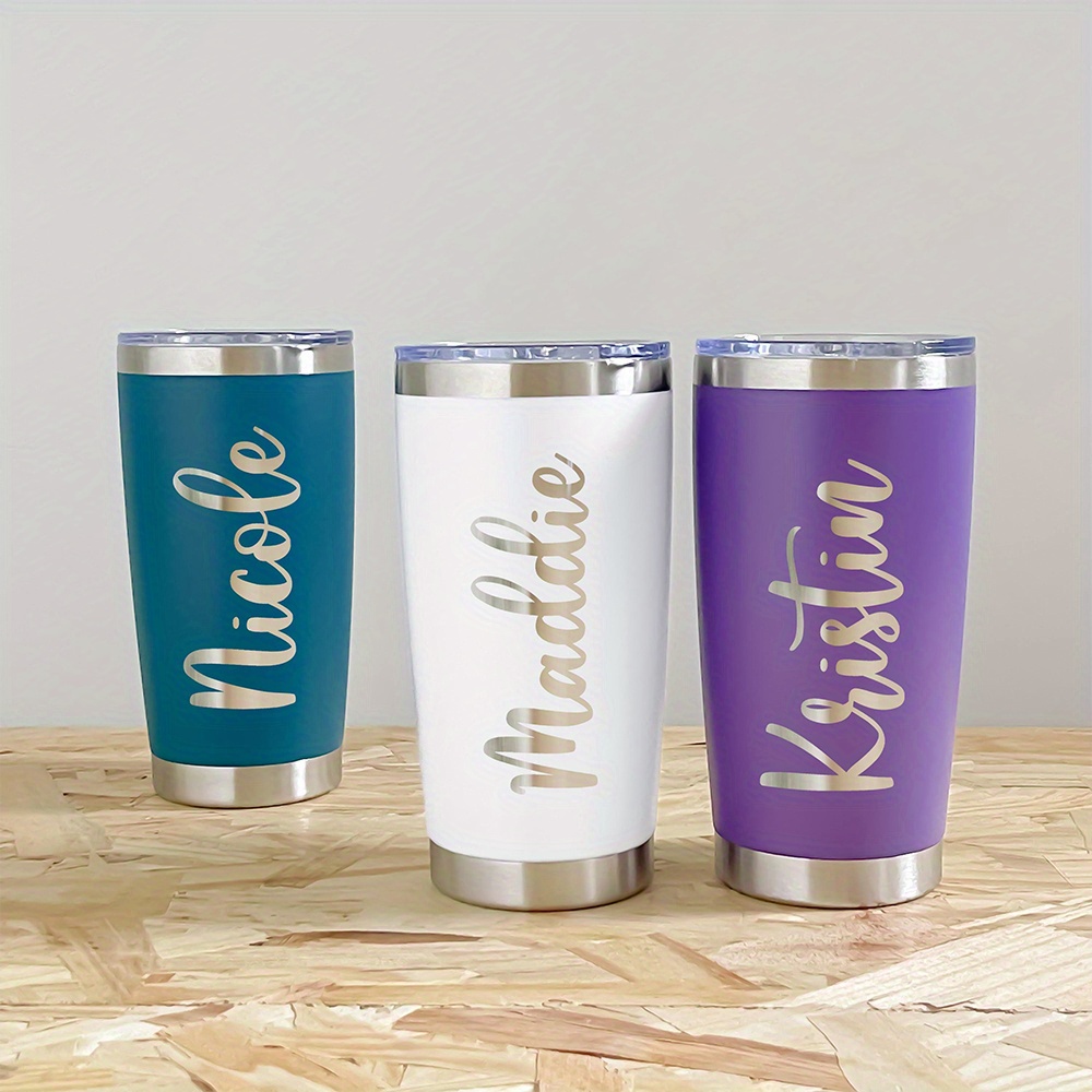 Coffee Equipment Gift - Personalized Name 20oz Stainless Steel Tumbler,
