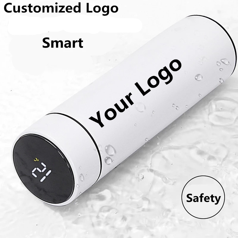 Coffee Equipment Logo - Vacuum Water Bottle Smart Display Temperature