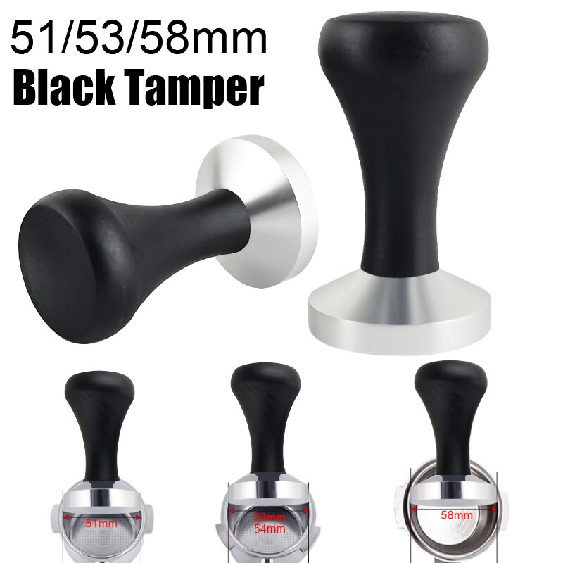 Coffee Equipment Distributor - 1PC 51/53/58mm Espresso Tamper with Black