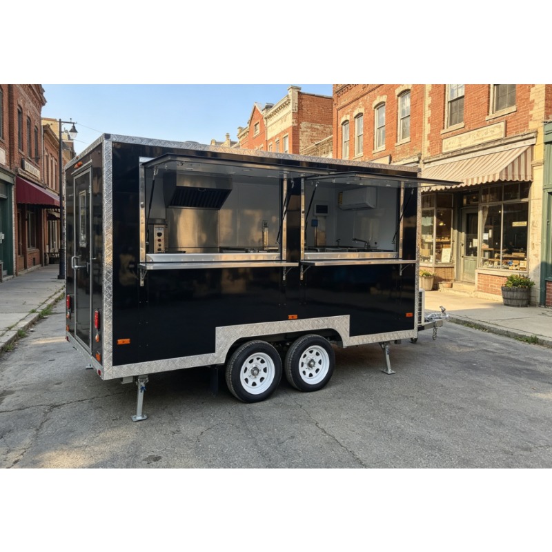 Coffee Equipment Price - Mobile Square Food Trailer Fully Equipped