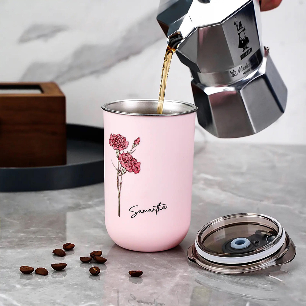 Personalized Birth Flower Coff - Coffee Equipment Gift review and price