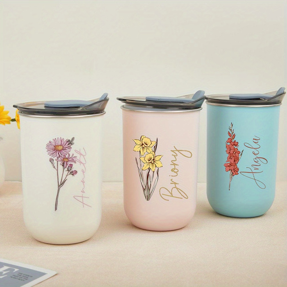 Custom Birth Flower Stainless  - Coffee Equipment Gift review and price